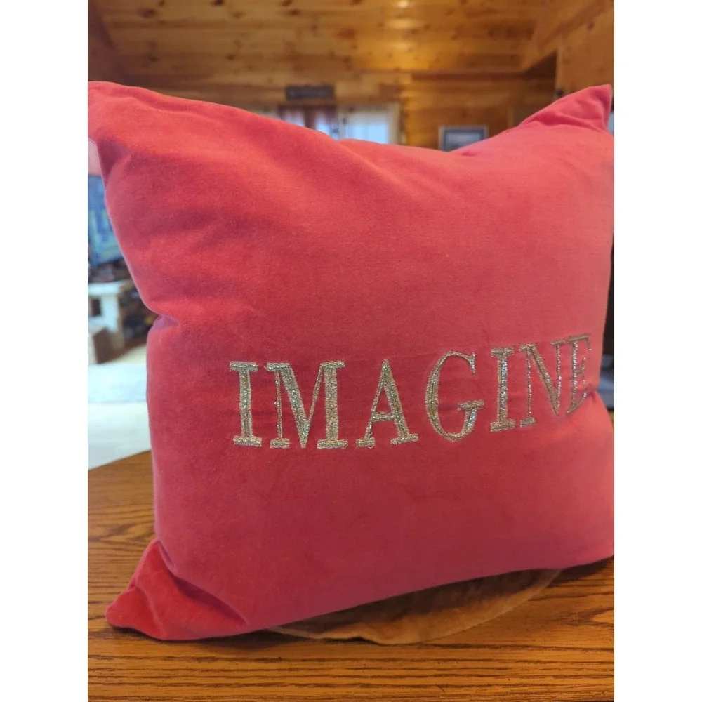NWT Iosis Discontinued Yves‎ Delorme Decorative Pillow IMAGINE Pink Very Soft